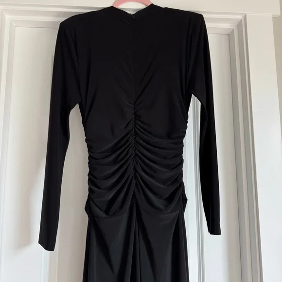 Norma Kamali Black Shoulder Pad Jumpsuit Medium 36 - Picture 9 of 9